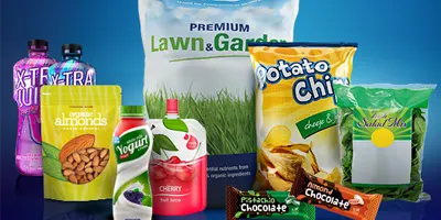 FlexibleFilmPackages-potatochips-salad-almonds-energydrink-lawn-yogurt-candybar