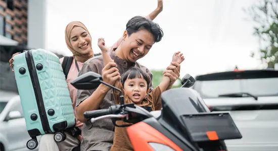 Family-on-a-scooter